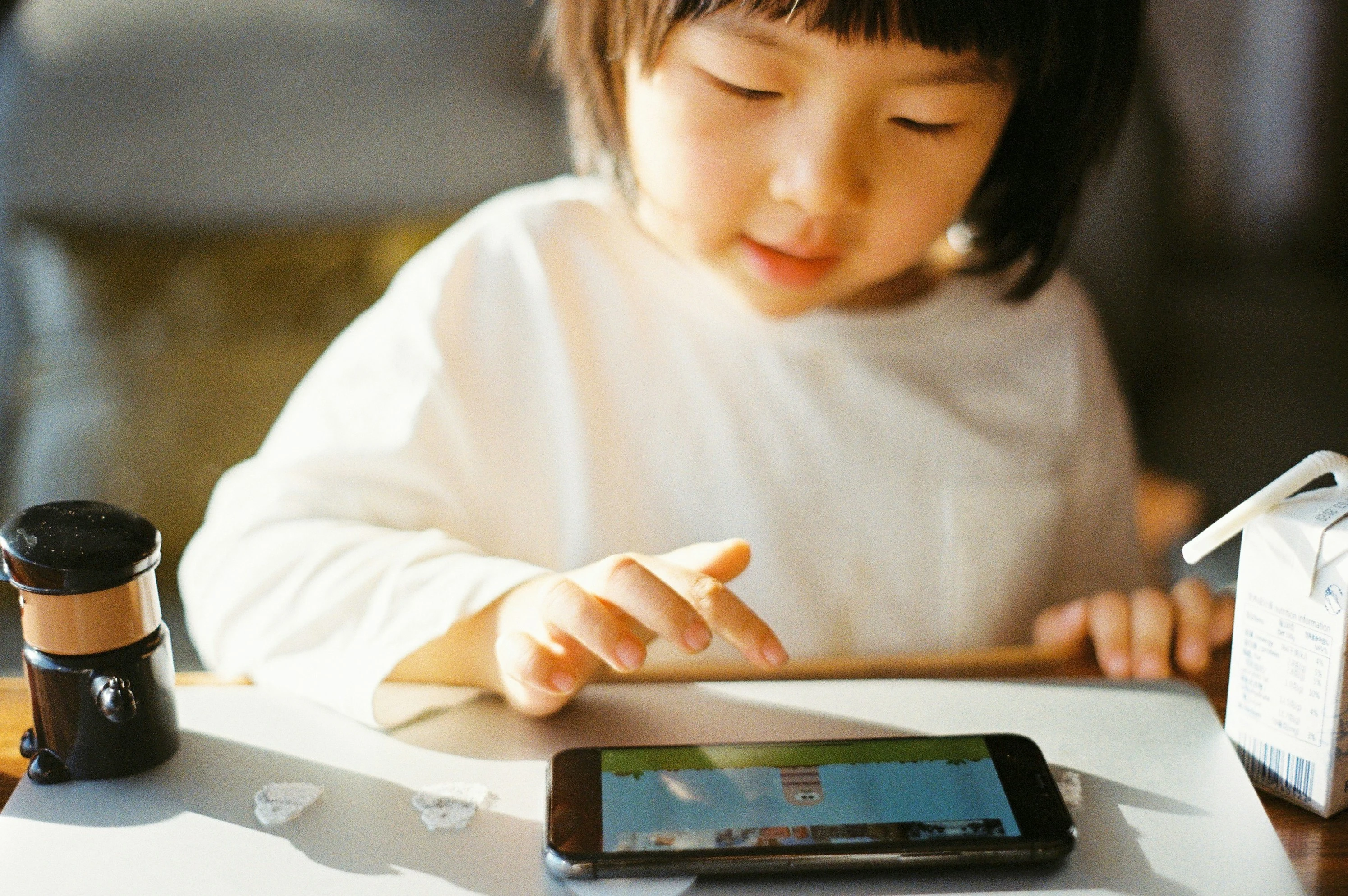 image of a girl in a white shirt