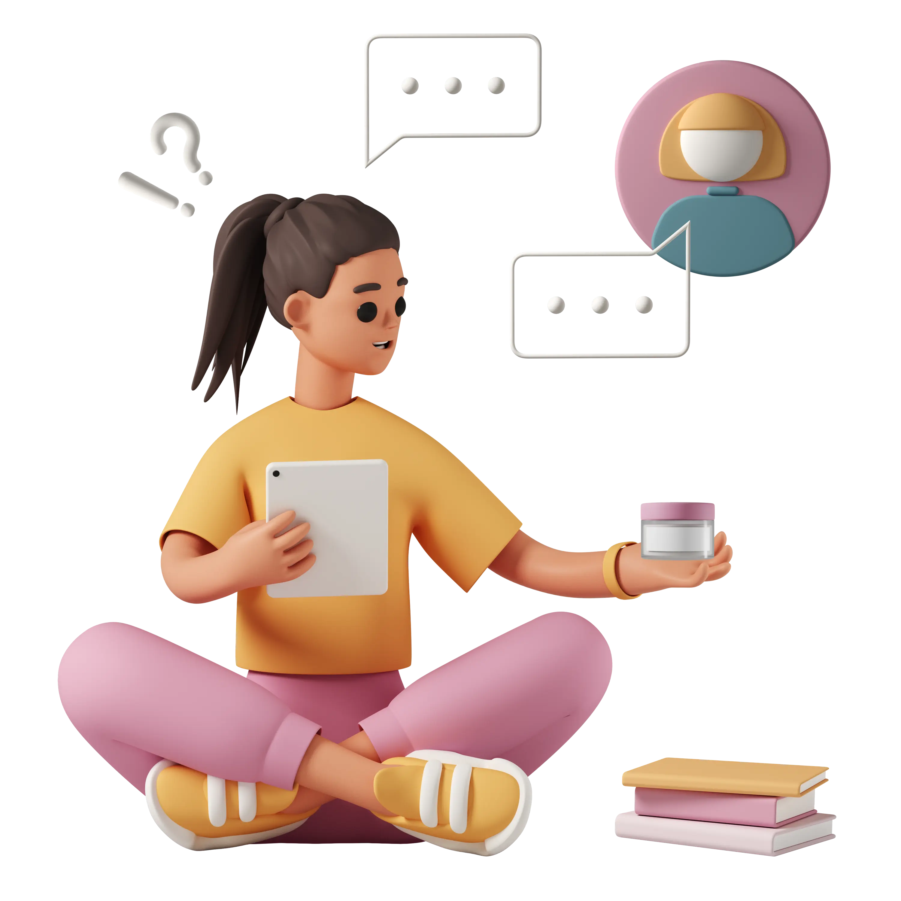 image of woman on phone